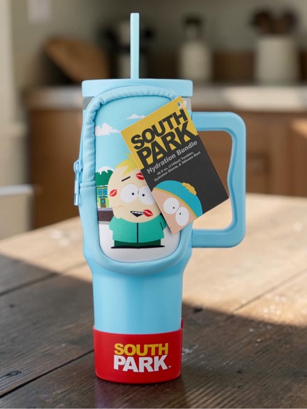 South Park 40 oz Tumbler, Includes Boot and Pouch NWT